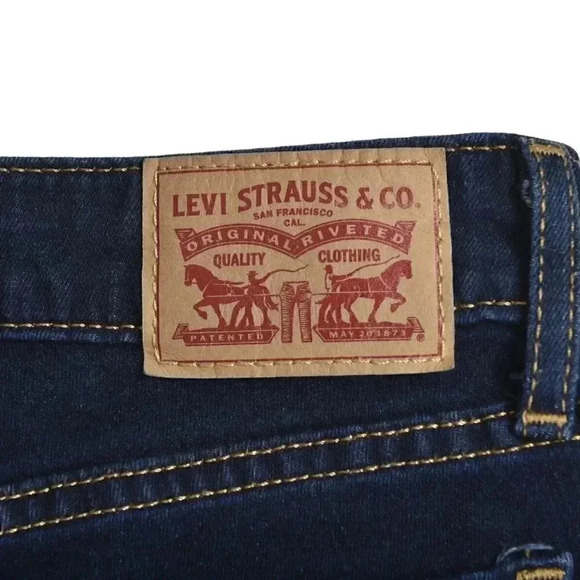 Levi's 711 Skinny Jeans  Dark Wash Medium Rise Size 27 - Picture 9 of 15